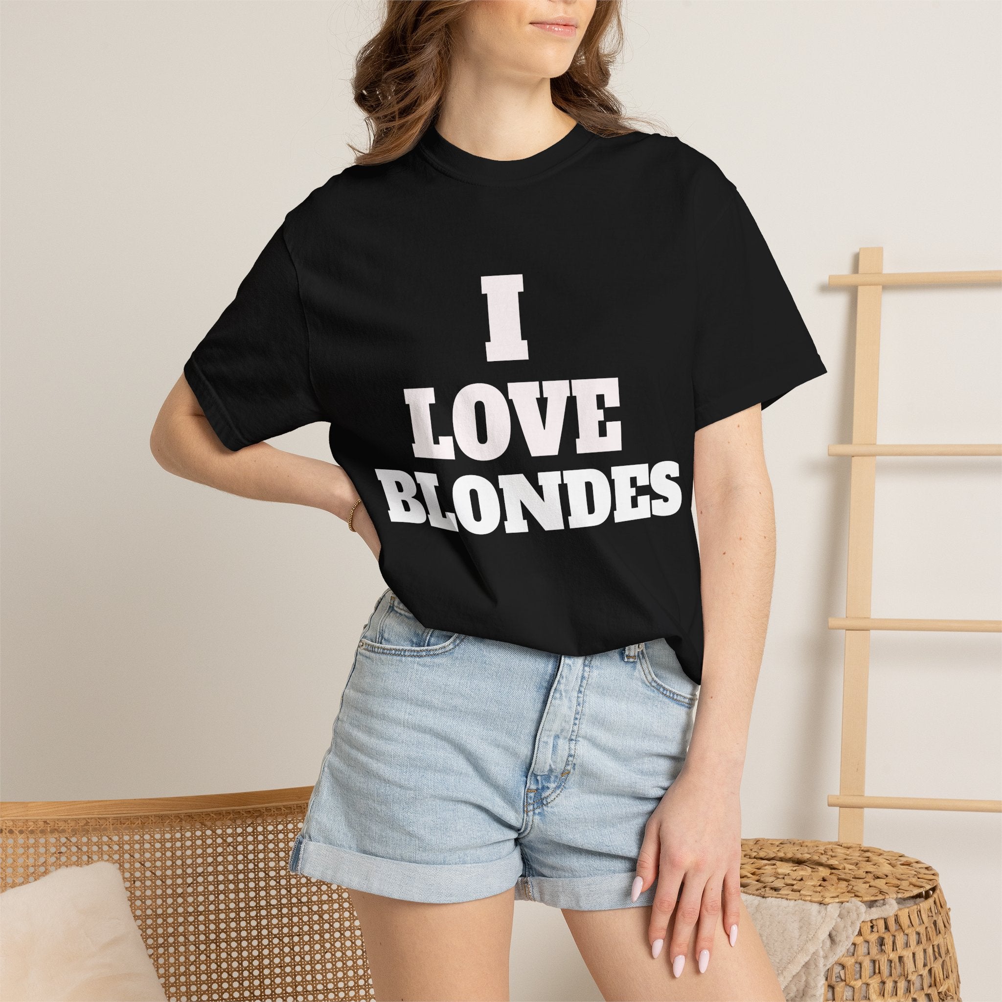 I Love Blondes T-Shirt - Funny Statement Tee for Blonde Lovers