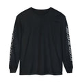 Minimalism Cursive Long Sleeve T-Shirt — Minimal Script Vertical Chest Print